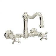 Brand: Rohl Rohl A1456XMPN-2 KITCHEN FAUCETS, 8.9-in L x 0-in W x 7-in H, Polished Nickel