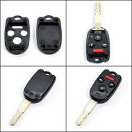 [아마존베스트]STAUBER Best Honda Key Shell Replacement for Accord, Ridgeline, Civic, and CR-V - KR55WK49308, N5F-A05TAA, N5F-S0084A - NO Locksmith Required Using Your Old Key and chip! - Black