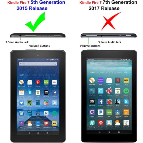  [아마존베스트]S-Union New Replacement Touch Screen Digitizer for Amazon Kindle Fire 7 5th SV98LN 7 Black (Comes with Tools and Adhesive)