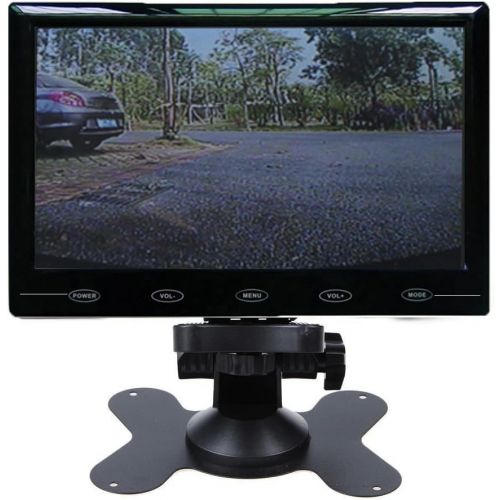  [아마존베스트]SallyBest - Expand Your Horizons SallyBest 7 Ultra Thin HD 800*480 TFT Color LCD Screen 2 Video Input Car Rear View Headrest Monitor DVD VCR Monitor with Remote Control and Touch Button