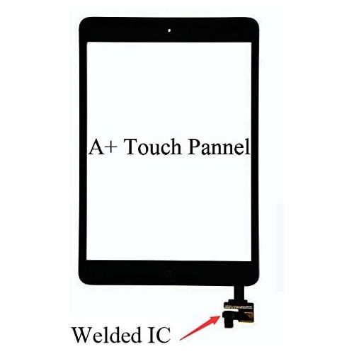  [아마존베스트]Sunny iPad Mini&Mini 2 Model A1432 A1454 A1455 A1489 A1490 Black Digitizer Glass Replacement Digitizer Replacement Screen Replacement Full Assembly Includes Adhesive Stickers and Profess