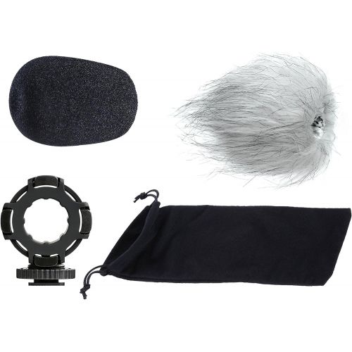  Synergy Digital Canon HF M40 Camcorder External Microphone Vidpro XM-CS Condenser Stereo XY Microphone Kit for DSLR’s, Video camcorders and Audio recorders - with a Pack of 4 AA NiMH Rechargable B