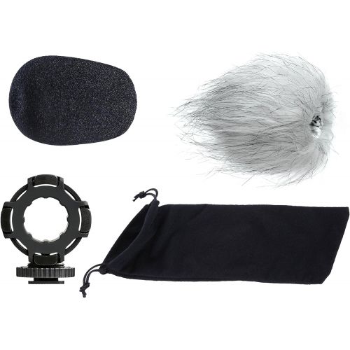  Synergy Digital JVC GR-DF450 Camcorder External Microphone Vidpro XM-CS Condenser Stereo XY Microphone Kit for DSLR’s, Video camcorders and Audio recorders - with a Pack of 4 AA NiMH Rechargable B