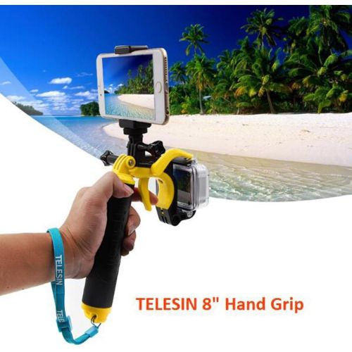  TELESIN 6 Underwater T03 Dome Port Lens Dome with Pistol Trigger Gadget and Protective Dome Cover Bag for GoPro Hero3, Hero 3+ Hero 4-Yellow