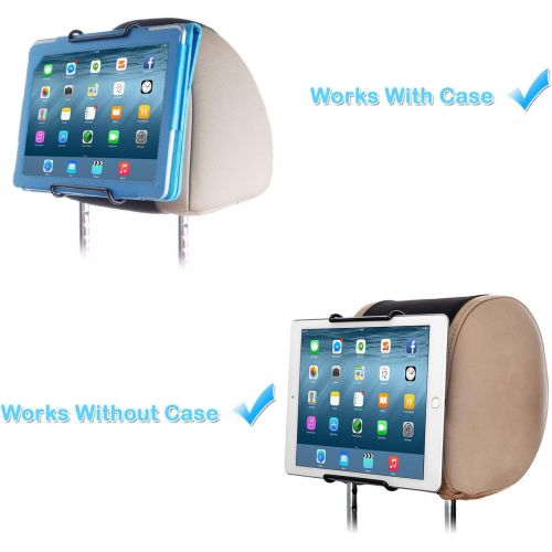  [아마존베스트]TFY Universal Car Headrest Mount Holder, Fits ALL 7 Inch to 11 Inch Tablets - Apple iPad, iPad 4 (iPad 2 & 3), iPad Air, iPad Mini 2/3/4 - iPad Pro 9.7 - Samsung Galaxy Tab & Note