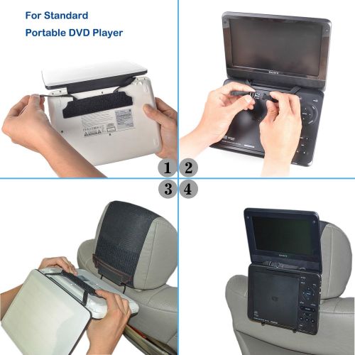  [아마존베스트]TFY Universal Car Headrest Mount Holder for Portable DVD Player