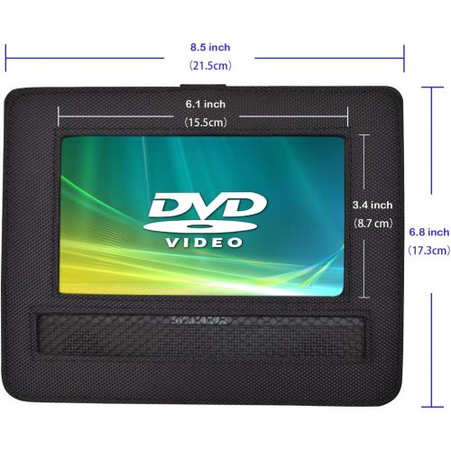  [아마존베스트]TFY Mount-DVD-7 Car Headrest Mount for Swivel and Flip Style 7-Inch Portable DVD Player