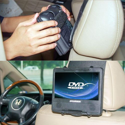  [아마존베스트]TFY Car Headrest Mount Holder for Sylvania SDVD9805 Portable DVD Player (Also fit All 7 inch - 10 inch Swivel Screen Portable DVD Player)