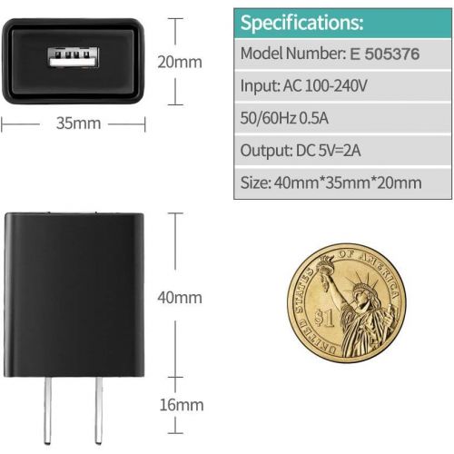  [아마존베스트]TONIWA Kindle Fire Charger [UL Listed] Compatible for Amazon Kindle Fire 7 HD 8 10 Tablet and Phones Kids Edition Kindle Fire HD HDX 7” 8.9” Fire Stick Fast Rapid Charger Adapter with 5FT