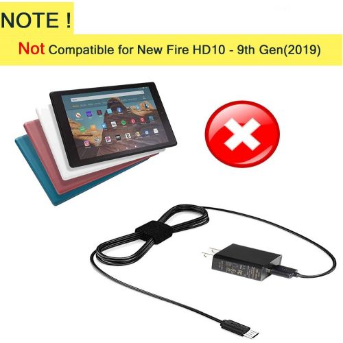  [아마존베스트]TONIWA Kindle Fire Charger [UL Listed] Compatible for Amazon Kindle Fire 7 HD 8 10 Tablet and Phones Kids Edition Kindle Fire HD HDX 7” 8.9” Fire Stick Fast Rapid Charger Adapter with 5FT