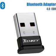 [아마존베스트]Techkey Bluetooth Adapter for PC USB Bluetooth Dongle 4.0 EDR Receiver TECHKEY Wireless Transfer for Stereo Headphones Laptop Windows 10, 8.1, 8, 7, Raspberry Pi, Linux Compatible