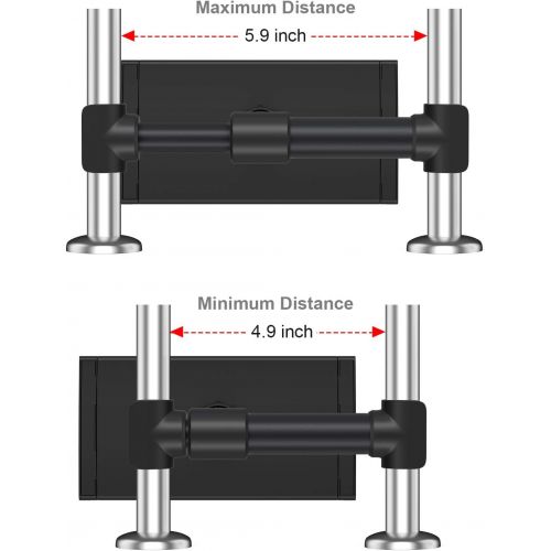  [아마존베스트]Car Headrest Mount, Tryone Tablet Headrest Holder Compatible with Smartphones/Tablets/Switch 4.7-10.5, Headrest Posts Width 4.9in-5.9in(Black)
