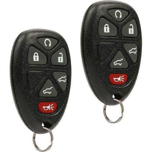  [아마존베스트]Car Key Fob Keyless Entry Remote fits 2007-2014 Chevy Tahoe Suburban / 2007-2014 Cadillac Escalade / 2007-2014 GMC Yukon (fits Part # 15913427, 20869057, 22756462), Set of 2