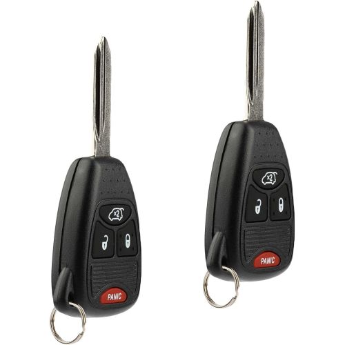  [아마존베스트]Car Key Fob Keyless Entry Remote fits Chrysler 200 300 300c PT Cruiser Sebring/Dodge Avenger Charger/Jeep Commander Grand Cherokee Liberty (OHT692427AA), Set of 2