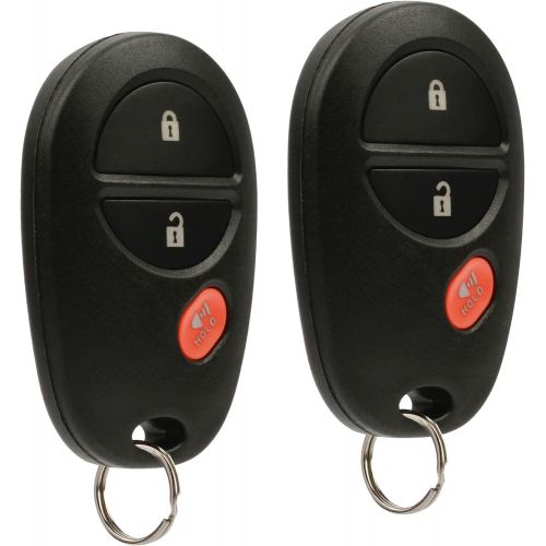  [아마존베스트]Key Fob Keyless Entry Remote fits Toyota Tacoma Tundra Sienna Sequoia Highlander (GQ43VT20T), Set of 2