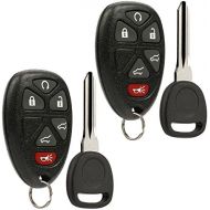 [아마존베스트]Car Key Fob Keyless Entry Remote with Ignition Key fits Chevy, Cadillac, GMC (OUC60270, OUC60221), Set of 2