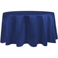 Brand: Ultimate Textile Ultimate Textile Bridal Satin 108-Inch Round Tablecloth Regal Blue
