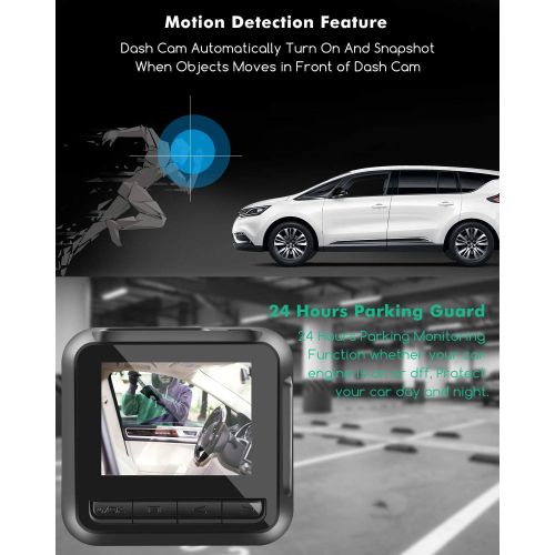  [아마존베스트]VATENIC Dash Cam Car Camera Recorder FHD 1080P Front and Rear Cameras,Driving Loop Recording,2.2 Inch LCD Screen 170°Wide Angle, WDR,Night Vision, G-Sensor, Motion Detection, Parking Monit