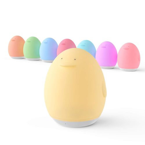  [아마존 핫딜] [아마존핫딜]VAVA Nachtlicht Kind Wiederaufladbare Nachttischlampe USB Silikon Pinguin Baby Einschlafhilfen Touch Control dimmbar mit Warm-Licht & RGB-Farbwechsel Modi 1h Timer