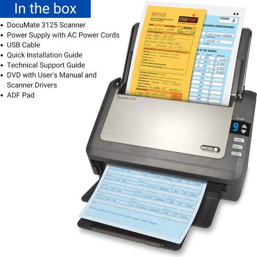  [아마존베스트]Xerox Scanners Xerox DocuMate 3125 Duplex Scanner with Document Feeder for PC and Mac