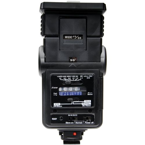  Vivitar SF-4000 Auto Bounce Zoom Slave Flash with Bracket + NP-FW50 Battery + Flash Reflector + Accessory Kit for Sony Alpha A7, A7R, A3000, A5000, A6000, NEX-3N, 5T, 6, 7 Digital
