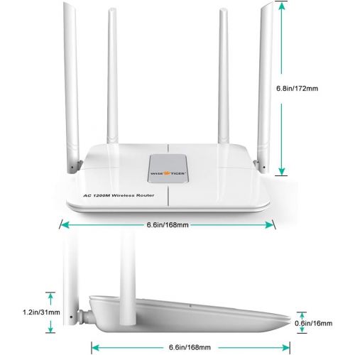  [아마존베스트]WISE TIGER Wifi Router AC 5GHz Wireless Router for Home Office Internet Gaming Compatible with Alexa