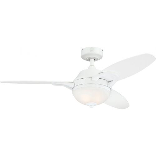  Westinghouse 7869100 46 White Three Blade Reversible Ceiling Fan With Light - 2 Pack