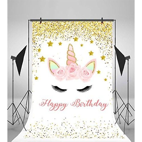  Yeele 8x10ft Unicorn Baby Birthday Backdrop Sweet Cute Little Princess Photography Background for Picture Party Banner Decor Girl Boy Baby Portrait Photo Booth Shooting Vinyl Wallp