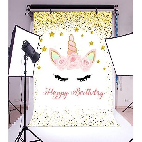  Yeele 8x10ft Unicorn Baby Birthday Backdrop Sweet Cute Little Princess Photography Background for Picture Party Banner Decor Girl Boy Baby Portrait Photo Booth Shooting Vinyl Wallp