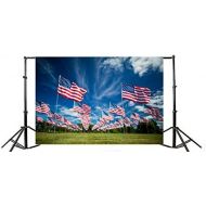 Yeele 10x8ft American Flag Background 4th july Independence Day Vinyl Photography Background Veteran Celebration Photo Shoot Studio Props