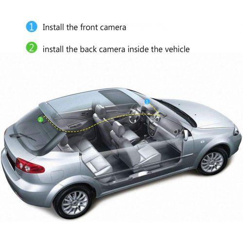  [아마존베스트]Z-Edge Z-EDGE Dash Cam Front and Rear 4.0 Touch Screen Dual Dash Cam FHD 1080P with Night Mode, 32GB Card Included,155 Degree Wide Angle, WDR, G-Sensor, Loop Recording