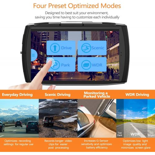  [아마존베스트]Z-Edge Z-EDGE Dash Cam Front and Rear 4.0 Touch Screen Dual Dash Cam FHD 1080P with Night Mode, 32GB Card Included,155 Degree Wide Angle, WDR, G-Sensor, Loop Recording