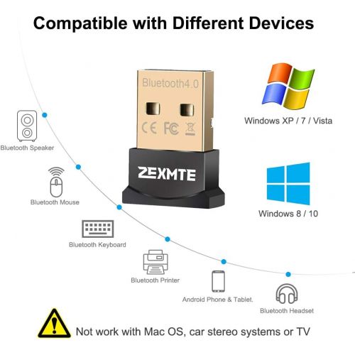  [아마존베스트]ZEXMTE Bluetooth USB Adapter CSR 4.0 USB Dongle Bluetooth Receiver Transfer Wireless Adapter for Laptop PC Support Windows 10/8/7/Vista/XP,Mouse and Keyboard,Headset