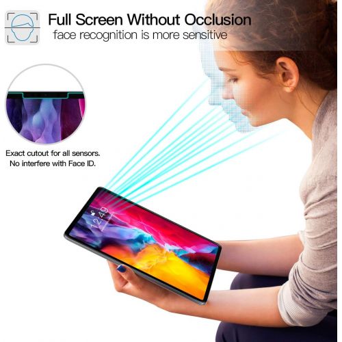  [아마존베스트]Ztotop Screen Protector for iPad Pro 11 inch 2018 (2 Pack), Face ID and Apple Pencil Compatible/Easy Installation Frame/Scratch Resistant 9H Tempered Glass Screen Protector for iPa