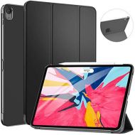 [아마존베스트]Ztotop Case for iPad Pro 11 2018 - Slim Lightweight Trifold Stand Smart Shell with Auto Wake/Sleep + Rugged Translucent Back Cover Support iPad Pencil Charging for iPad Pro 11, Bla