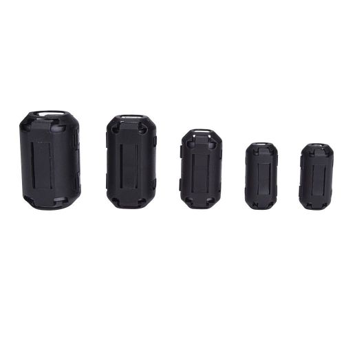  [아마존베스트]EBoot eBoot 20 Pieces Clip-on Ferrite Ring Core RFI EMI Noise Suppressor Cable Clip for 3mm/ 5mm/ 7mm/ 9mm/ 13mm Diameter Cable, Black