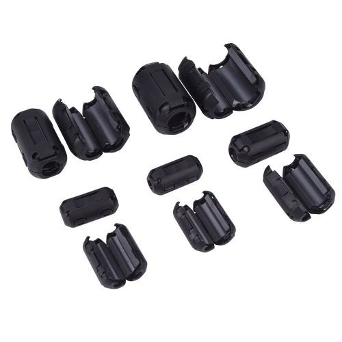  [아마존베스트]EBoot eBoot 20 Pieces Clip-on Ferrite Ring Core RFI EMI Noise Suppressor Cable Clip for 3mm/ 5mm/ 7mm/ 9mm/ 13mm Diameter Cable, Black