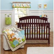 Brandream Crib Bedding Sets for Boys with Bumpers Nursery Jungle Baby Bedding Crib Set, Elephant Monkey 9PCS, Unisex