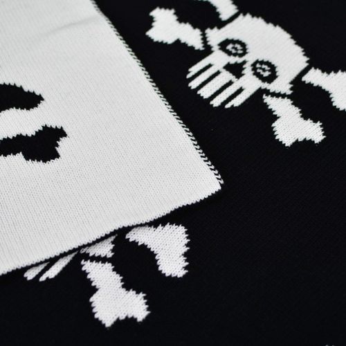  Brandream Throw Blanket Baby Crib Blankets Black and White Designer Pirate Blankets Scull Pattern Decorative Soft Blanket for Couch 35 by 43 Inch