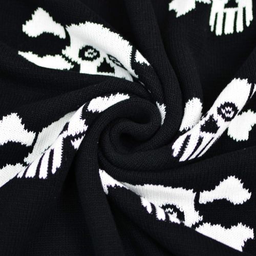  Brandream Throw Blanket Baby Crib Blankets Black and White Designer Pirate Blankets Scull Pattern Decorative Soft Blanket for Couch 35 by 43 Inch