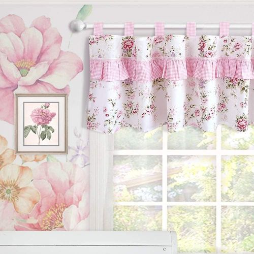  [아마존베스트]Brandream Pink Baby Girls Crib Bedding Sets Blossom Watercolor Floral Nursery Baby Bedding Crib Sets, 11pieces