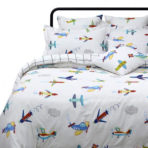  Brandream Boys Bedding Sets Cars Bedding 100% Cotton Duvet Covers Set 3-Piece Queen Size (No Comforter Included)