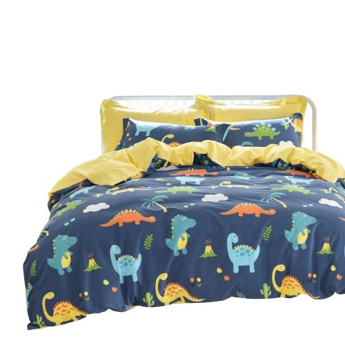  Brandream Boys Bedding Sets Cars Bedding 100% Cotton Duvet Covers Set 3-Piece Queen Size (No Comforter Included)