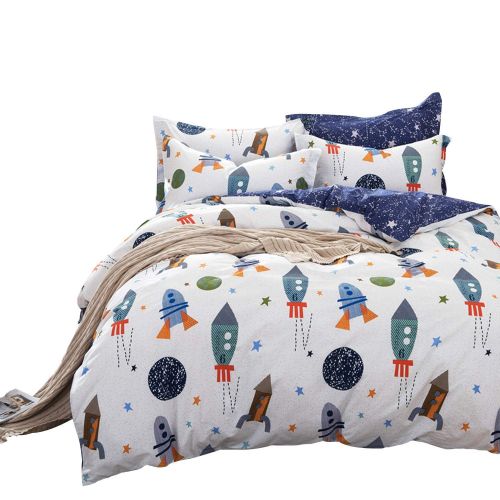  Brandream Boys Bedding Sets Cars Bedding 100% Cotton Duvet Covers Set 3-Piece Queen Size (No Comforter Included)