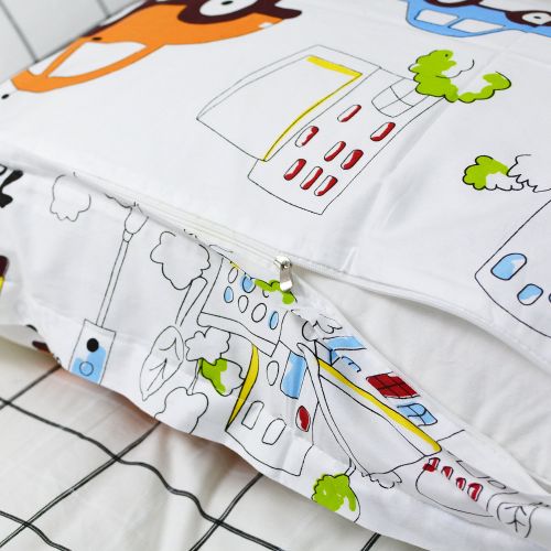  Brandream Boys Bedding Sets Cars Bedding 100% Cotton Duvet Covers Set 3-Piece Queen Size (No Comforter Included)
