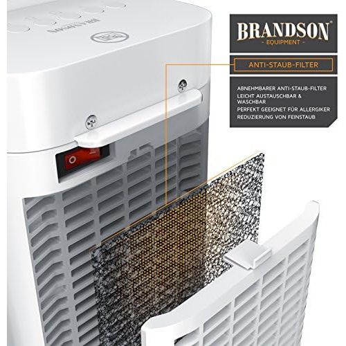  Brandson - Heizluefter mit Fernbedienung - Keramik Heizluefter Badezimmer energiesparend leise - Schnellheizer mit Oszillationsfunktion - 2 x Heizstufen - Timer - Heizung Heater - GS