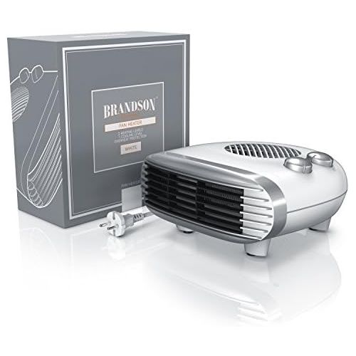  Brandson - Heizluefter - Fan Heater - 3 Leistungsstufen - einstellbares Thermostat - Betriebsanzeige - 2000W - gerauscharm und energieeffizient - UEberhitzungsschutz - automatische A