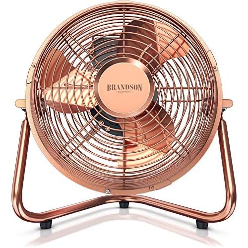  Brandson - Windmaschine Retro Stil - Ventilator im Kupfer Design - Standventilator 32 Watt - Tischventilator Standventilator - hoher Luftdurchsatz - stufenlos neigbarer Ventilatork