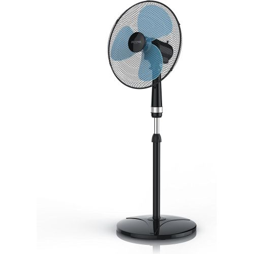  Brandson - Standventilator 40cm - Ventilator hoehenverstellbar bis 122cm - hoher Luftdurchsatz - 3 verschiedene Geschwindigkeitsstufen - Oszillationsfunktion ca. 80°