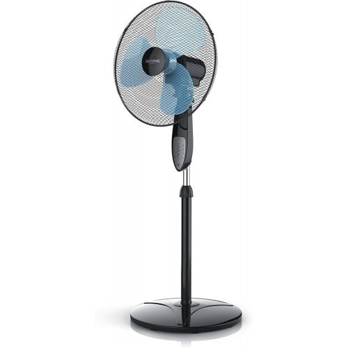  Brandson - Standventilator mit Fernbedienung Standluefter - hoehenverstellbarer Standfuss - Neigungswinkel verstellbar - 50W - 3 verschiedene Geschwindigkeitsstufen - Oszillationsfunk